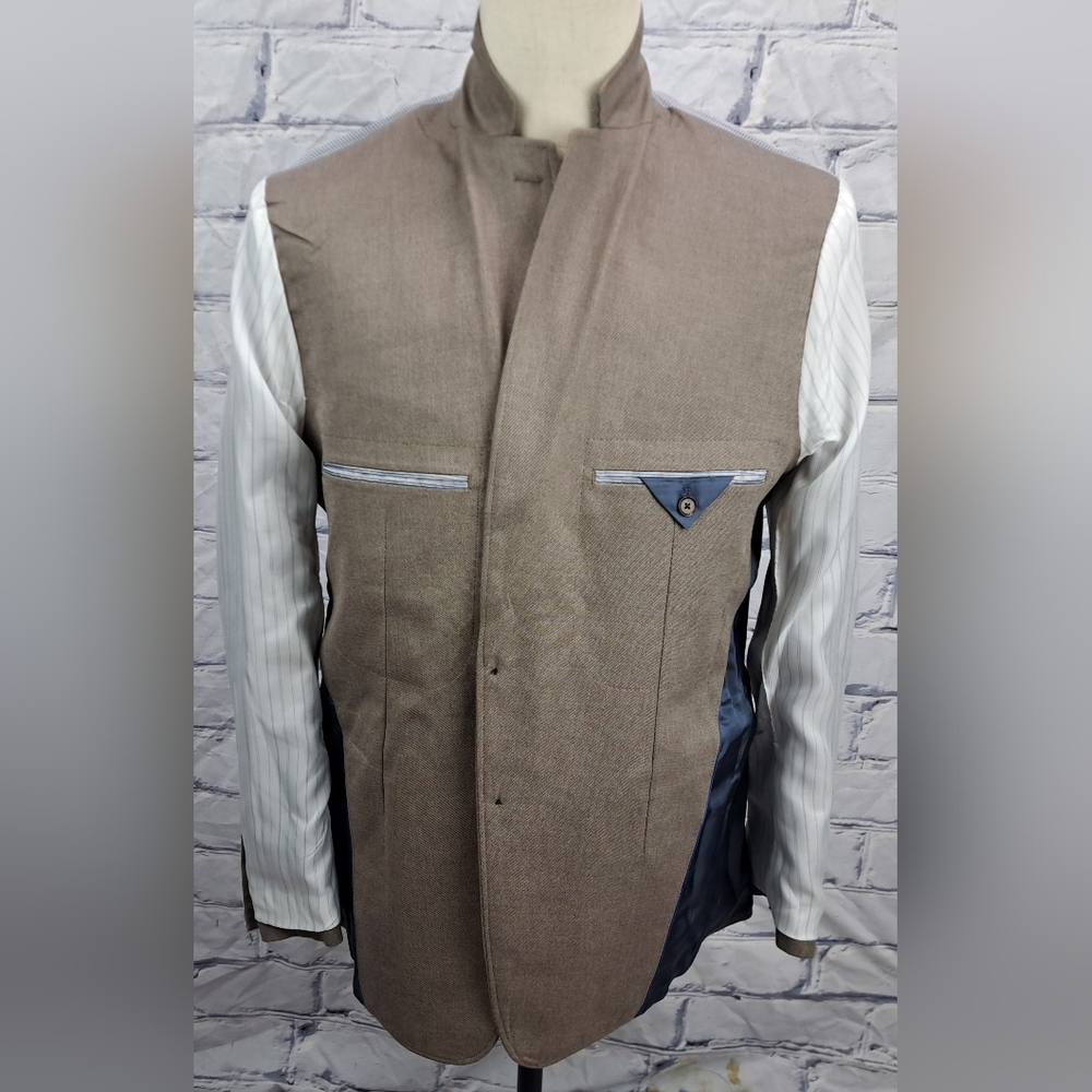 NWT Banana Republic Men's Blazer Sport Coat Tailored Fit Working Cuffs Brown 42R - Picture 13 of 16